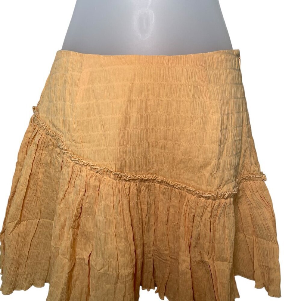 Sovere Reason Skirt NWT Size Small Yellow Textured Cotton Mini - Picture 4 of 6